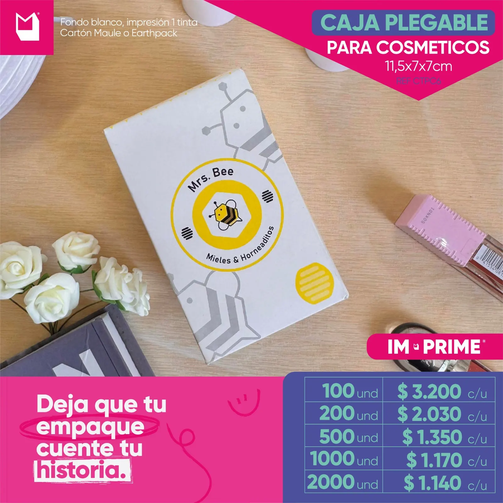 Caja plegable 11.5x7x7cm